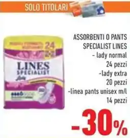 Conad Assorbenti 0 pants SPECIALIST LINES offerta