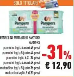 Conad Pannolini-mutandino baby dry PAMPERS offerta