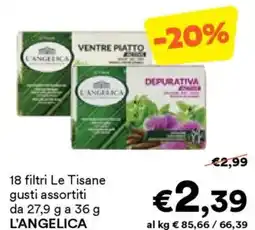 Unes 18 filtri Le Tisane L'ANGELICA offerta