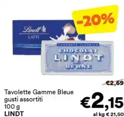 Unes Tavolette Gamme Bleue LINDT offerta