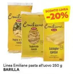 Unes Linea Emiliane pasta all'uovo BARILLA offerta