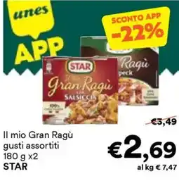 Unes Il mio Gran Ragù STAR offerta