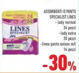 Conad Assorbenti o pants SPECIALIST LINES offerta