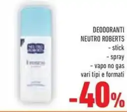 Conad Deodoranti NEUTRO ROBERTS offerta