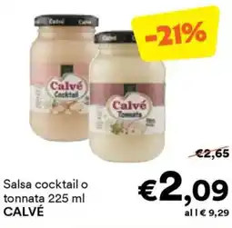 Unes Salsa cocktail o tonnata CALVÉ offerta