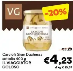 Unes Carciofi Gran Duchessa sottolio IL VIAGGIATOR GOLOSO offerta