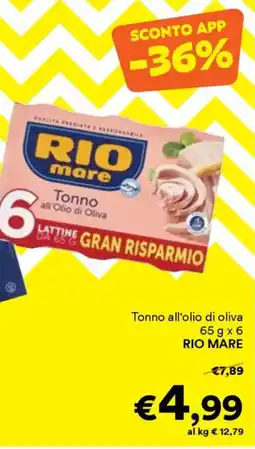 Unes Tonno all'olio di oliva RIO MARE offerta