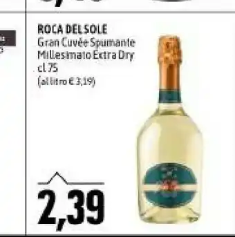 Emi Supermercati Roca del sole gran cuvee spumante millesimato extra dry 750 ml offerta