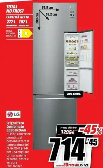 MediaWorld Frigoriferi lg offerta