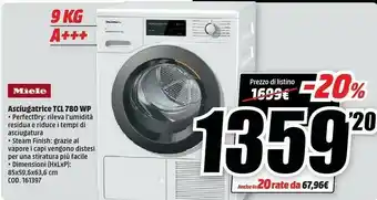 MediaWorld Tcl 780 wp asciugatrice 9 kg a+++ offerta