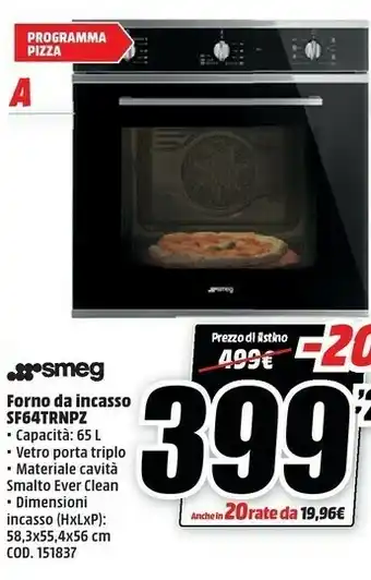 MediaWorld Forno da incasso sf64trnpz offerta