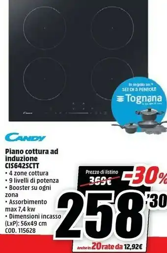 MediaWorld Piano cottura induzione offerta