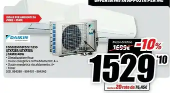 MediaWorld 2amxf40a + atxf25a + atxf35a climatizzatore split system bianco offerta