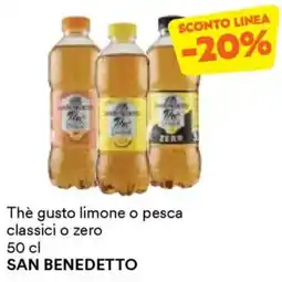 Unes Thè gusto limone o pesca classici o zero SAN BENEDETTO offerta