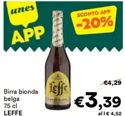 Unes Birra bionda belga LEFFE offerta