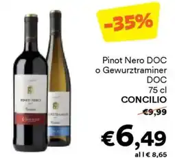 Unes Pinot Nero DOC o Gewurztraminer DOC CONCILIO offerta