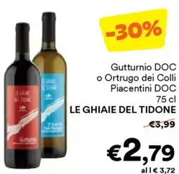 Unes Gutturnio DOC o Ortrugo dei Colli Piacentini DOC LE GHIAIE DEL TIDONE offerta
