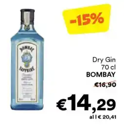 Unes Dry Gin BOMBAY offerta