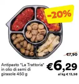 Unes Antipasto "La Trattoria" in olio di semi di girasole offerta