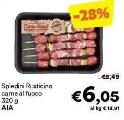 Unes Spiedini Rusticino carne al fuoco AIA offerta