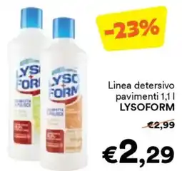 Unes Linea detersivo pavimenti LYSOFORM offerta