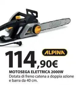 Kreo Brico e Casa ALPINN Motosega elettrica 2000W offerta