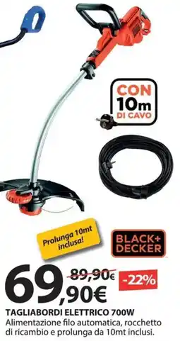 Kreo Brico e Casa BLACK+ DECKER Tagliabordi elettrico 700W offerta