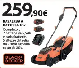 Kreo Brico e Casa BLACK+ DECKER Rasaerba a batteria 18V offerta