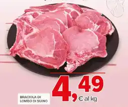 Todis Braciola di lombo di suino offerta