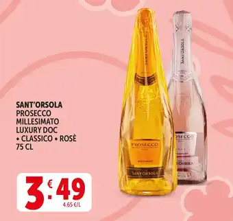 Deco Supermercati Sant'orsola prosecco millesimato luxury DOC offerta