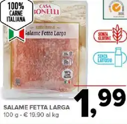 Todis CASA BONELLI Salame fetta larga offerta