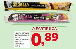 Todis Pasta sfoglia rettangolare - pasta frolla sottile ROTONDA offerta