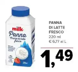Todis milk Panna di latte fresco offerta