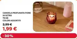 Max Factory Candela profumata fiore in vetro offerta