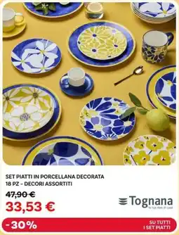 Max Factory Tognana set piatti in porcellana decorata offerta