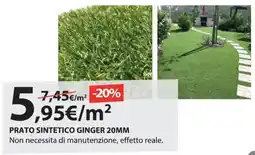 Kreo Brico e Casa Prato sintetico ginger 20MM offerta