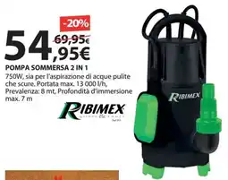 Kreo Brico e Casa Ribimex pompa sommersa 2 in 1 offerta