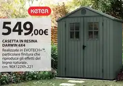 Kreo Brico e Casa Keter casetta in resina darwin 6x4 offerta