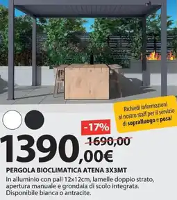 Kreo Brico e Casa Pergola bioclimatica atena offerta
