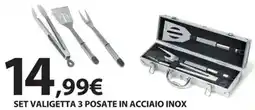 Kreo Brico e Casa Set valigetta 3 posate in acciaio inox offerta