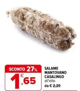 Iperal Salame mantovano casalingo offerta