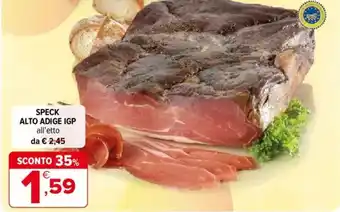 Iperal Speck alto adige igp offerta