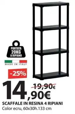 Kreo Brico e Casa Scaffale in resina 4 ripiani offerta