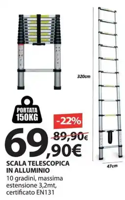 Kreo Brico e Casa Scala telescopica in alluminio offerta