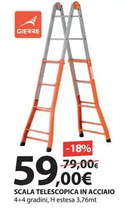 Kreo Brico e Casa Scala telescopica in acciaio offerta
