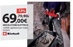 Kreo Brico e Casa Einhell miscelatore elettrico 1200W offerta
