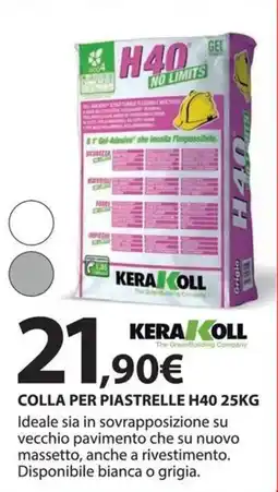 Kreo Brico e Casa Kerakoll colla per piastrelle H40 offerta