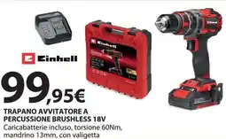 Kreo Brico e Casa Einhell trapano avvitatore a percussione brushless 18V offerta