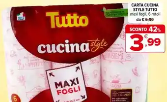 Iperal Carta cucina style TUTTO offerta