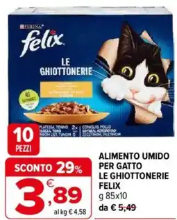 Iperal Alimento umido per gatto le ghiottonerie FELIX offerta